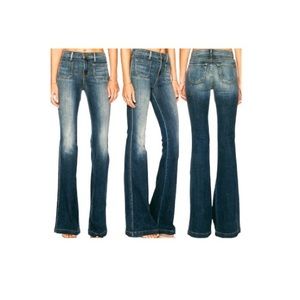 Rare J Brand Demi Ashbury Medium Wash Flared Jeans with Pockets